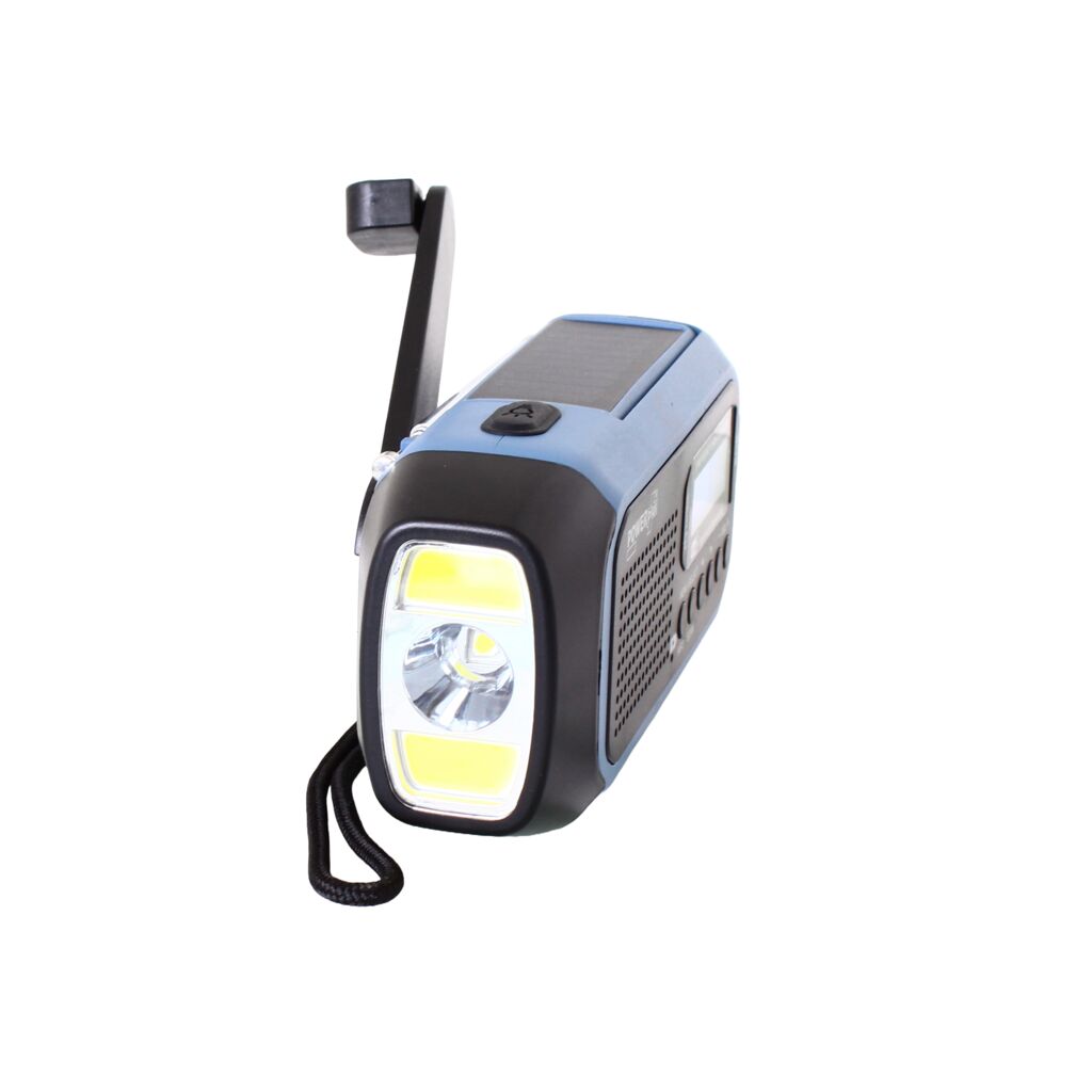 DAB+/FM Radio Solar Dynamo Flashlight Powerbank Alarm POWERplus Hyena