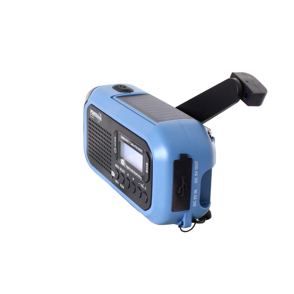 DAB+/FM Radio Solar Dynamo Flashlight Powerbank Alarm POWERplus Hyena