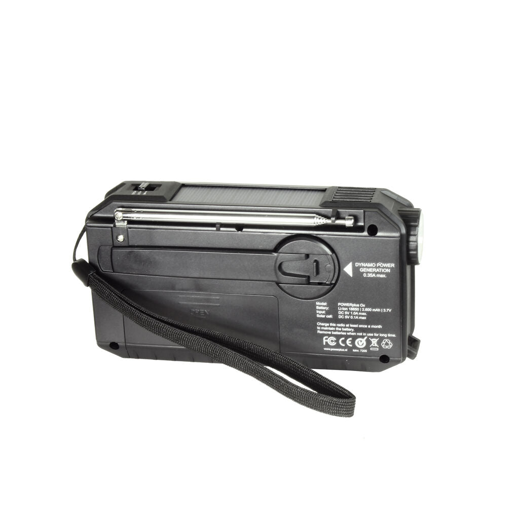 AM/FM Radio Dynamo Solar POWERplus Ox Flashlight Powerbank Emergency