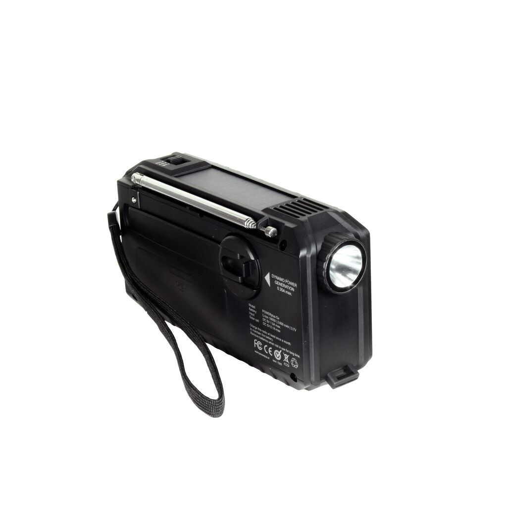 AM/FM Radio Dynamo Solar POWERplus Ox Flashlight Powerbank Emergency