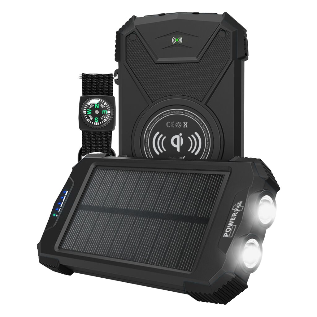 Solar Powerbank with POWERplus Beluga Qi Wireless Charging