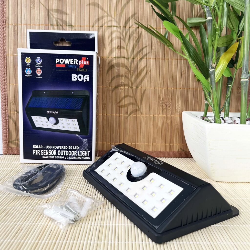 Solar Lamp 20 LEDs with Motion Sensor POWERplus Garden Boa