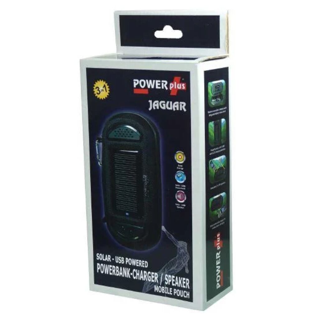 Case with the POWERplus Jaguar Solar Speaker and Powerbank