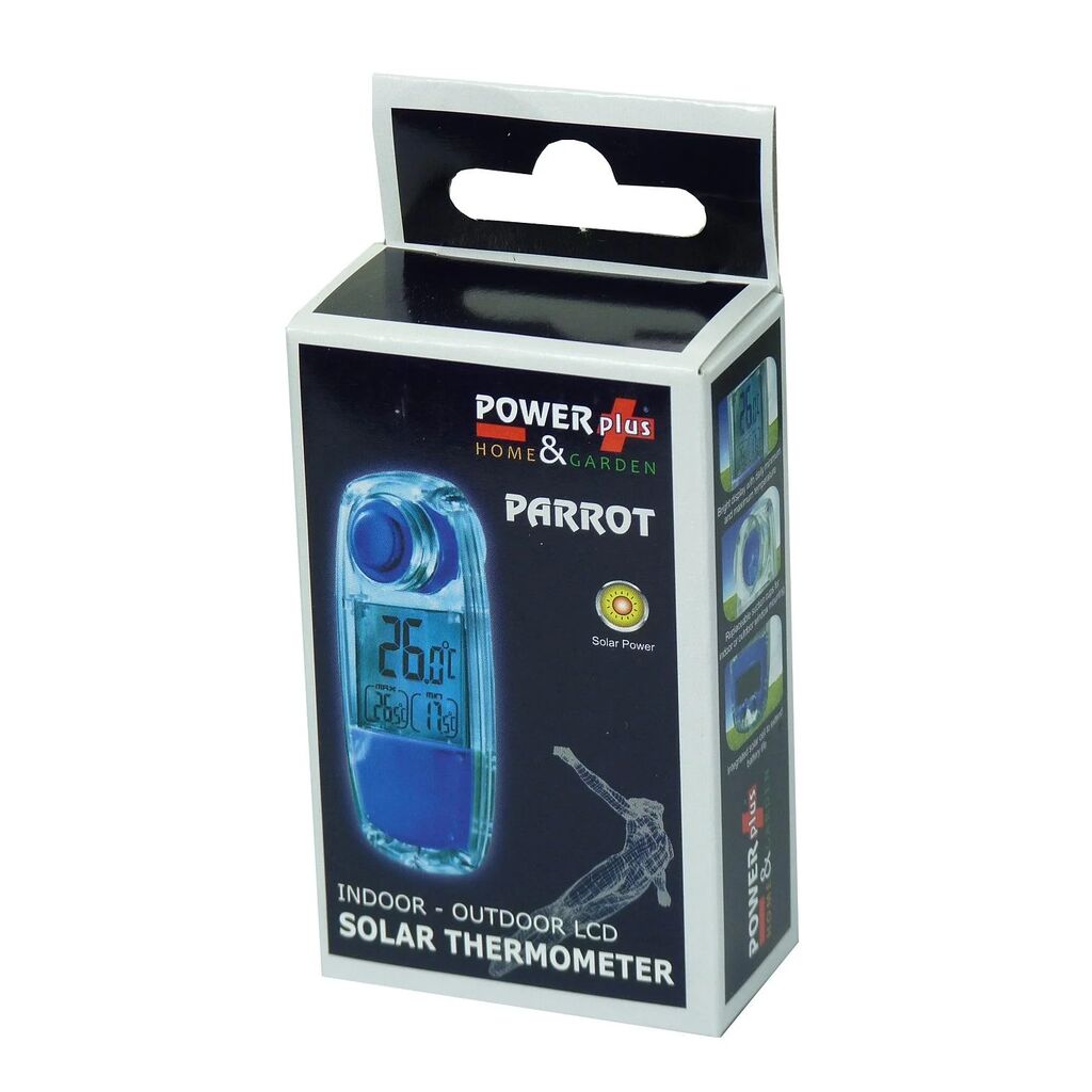 POWERplus Parrot Solar Outdoor/Indoor Thermometer