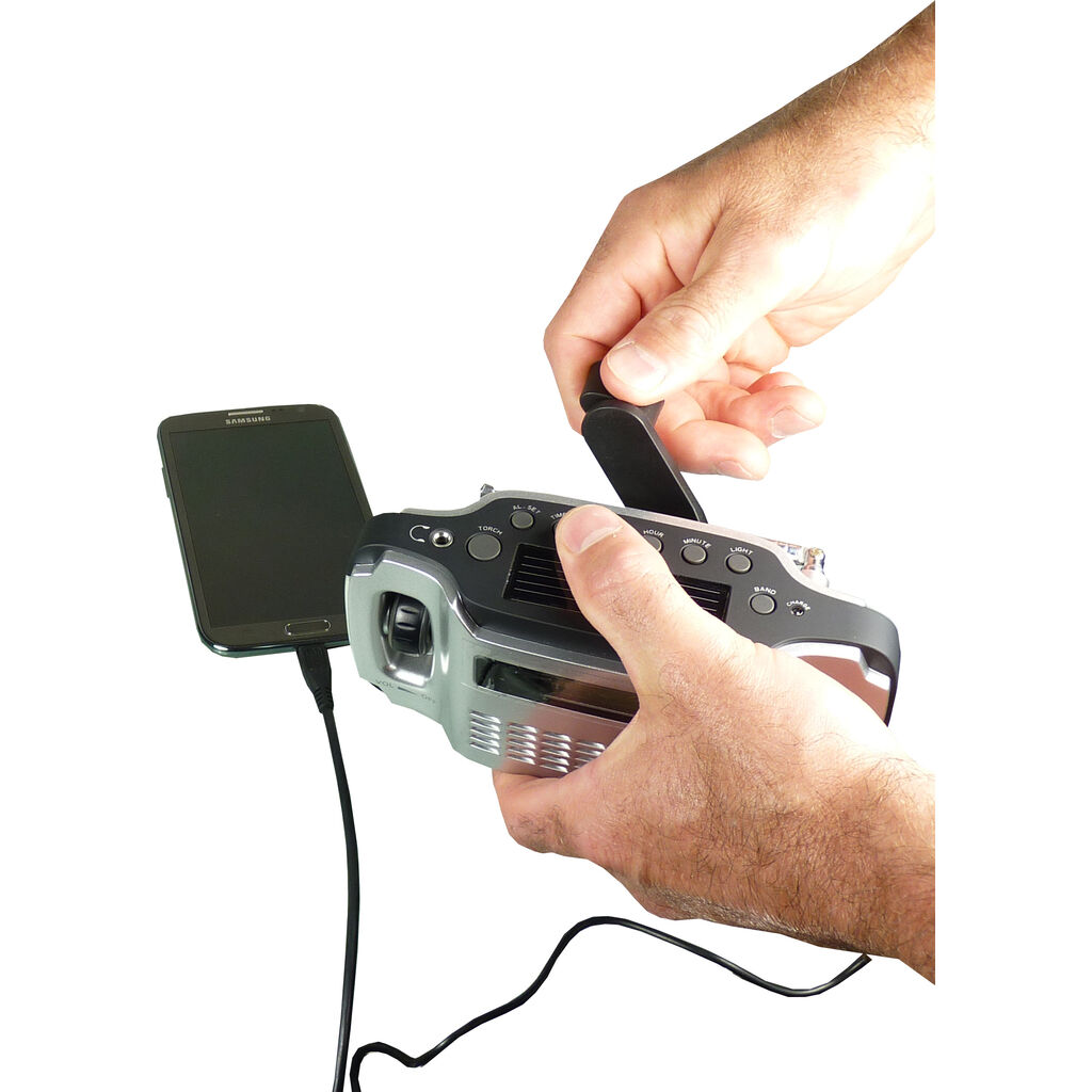 AM/FM Radio Solar Dynamo POWERplus Lynx Flashlight Charger