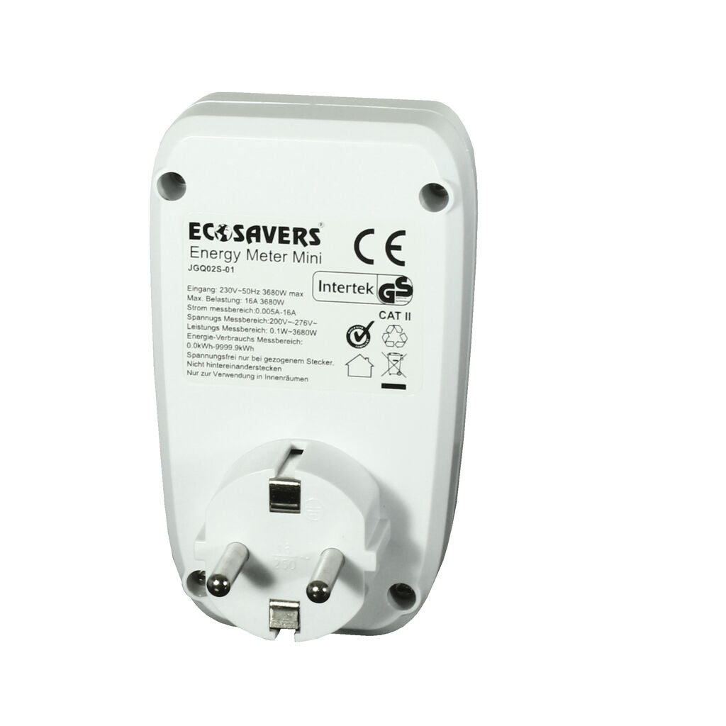 EcoSavers Energy Meter Mini Plug Type F Compact