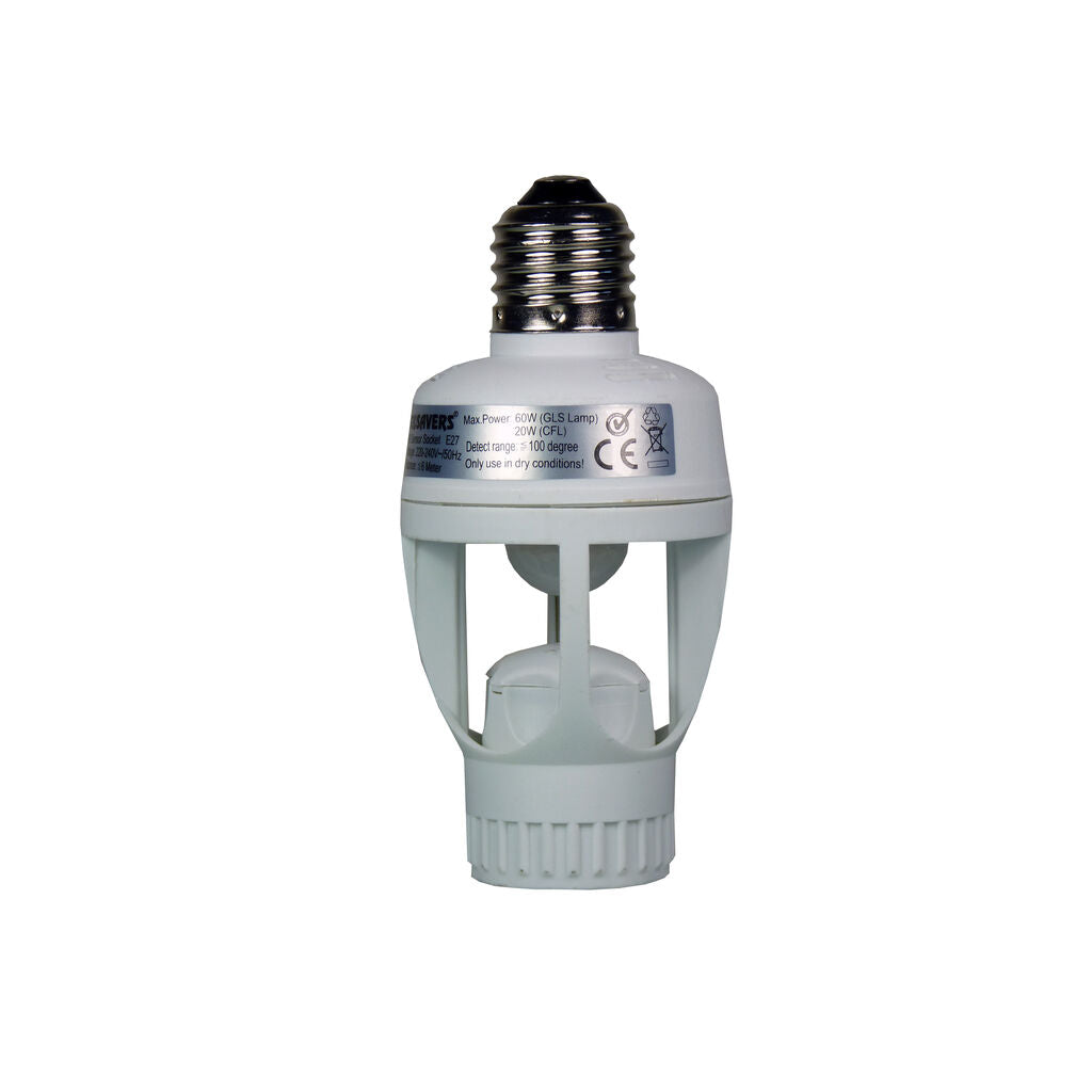 E27 Bulb Holder with EcoSavers PIR Motion Sensor