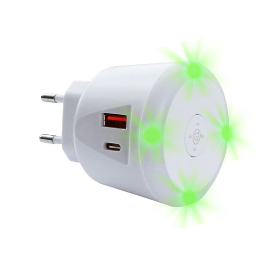 USB charger with EcoSavers Timer Savings timer