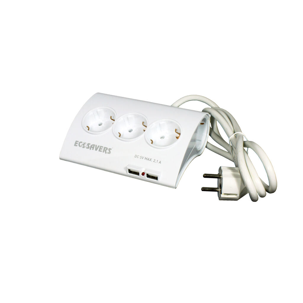 Power Strip Design 5 Slots 2 USB EcoSavers