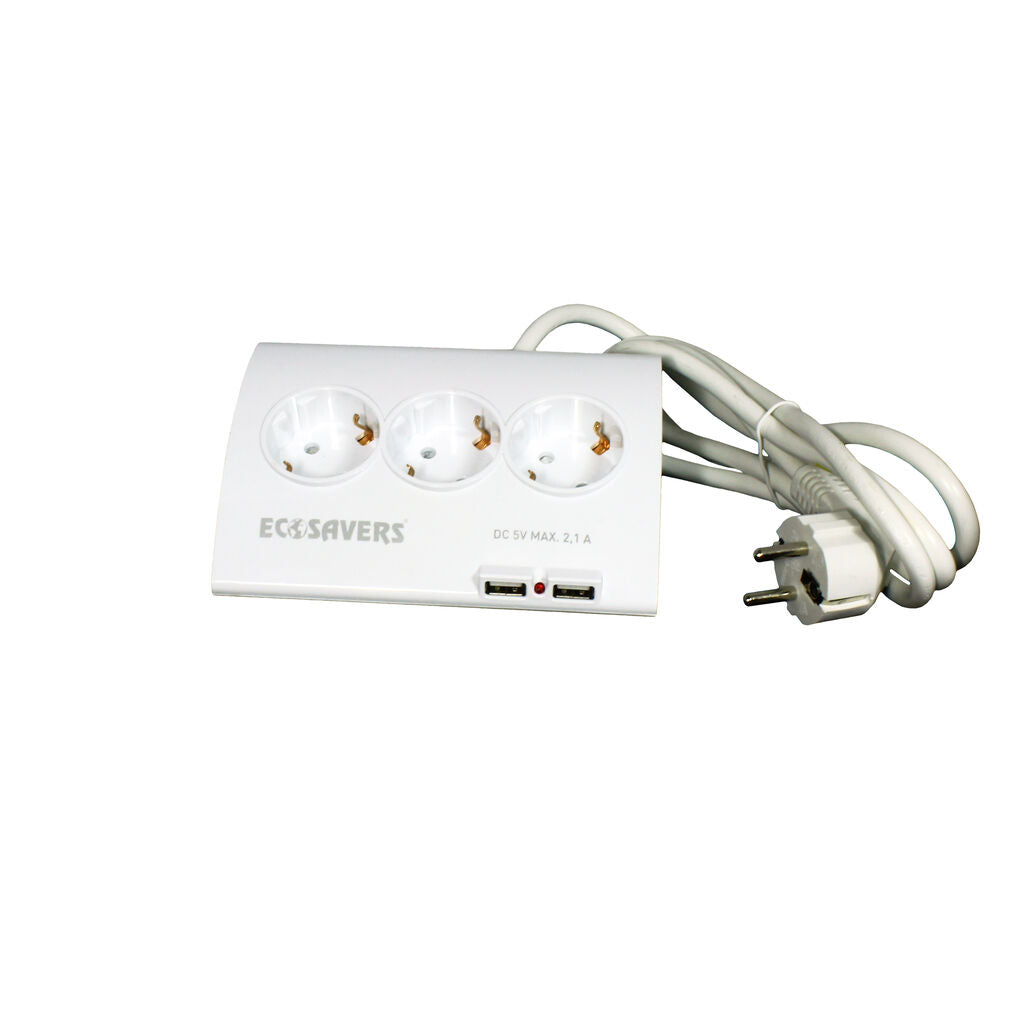Power Strip Design 5 Slots 2 USB EcoSavers
