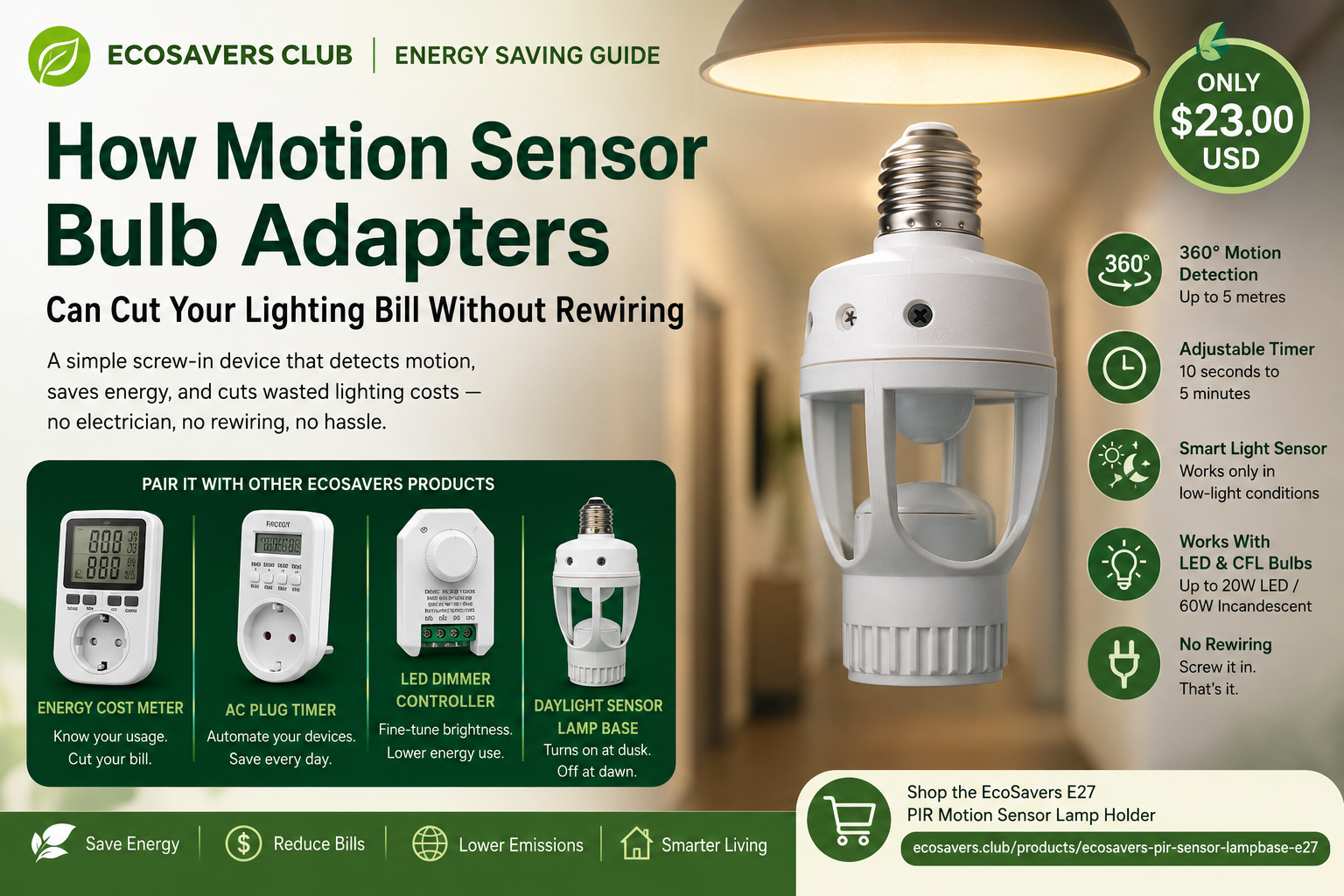 How Motion Sensor Bulb Adapters Can Cut Your Lighting Bill Without Rew
