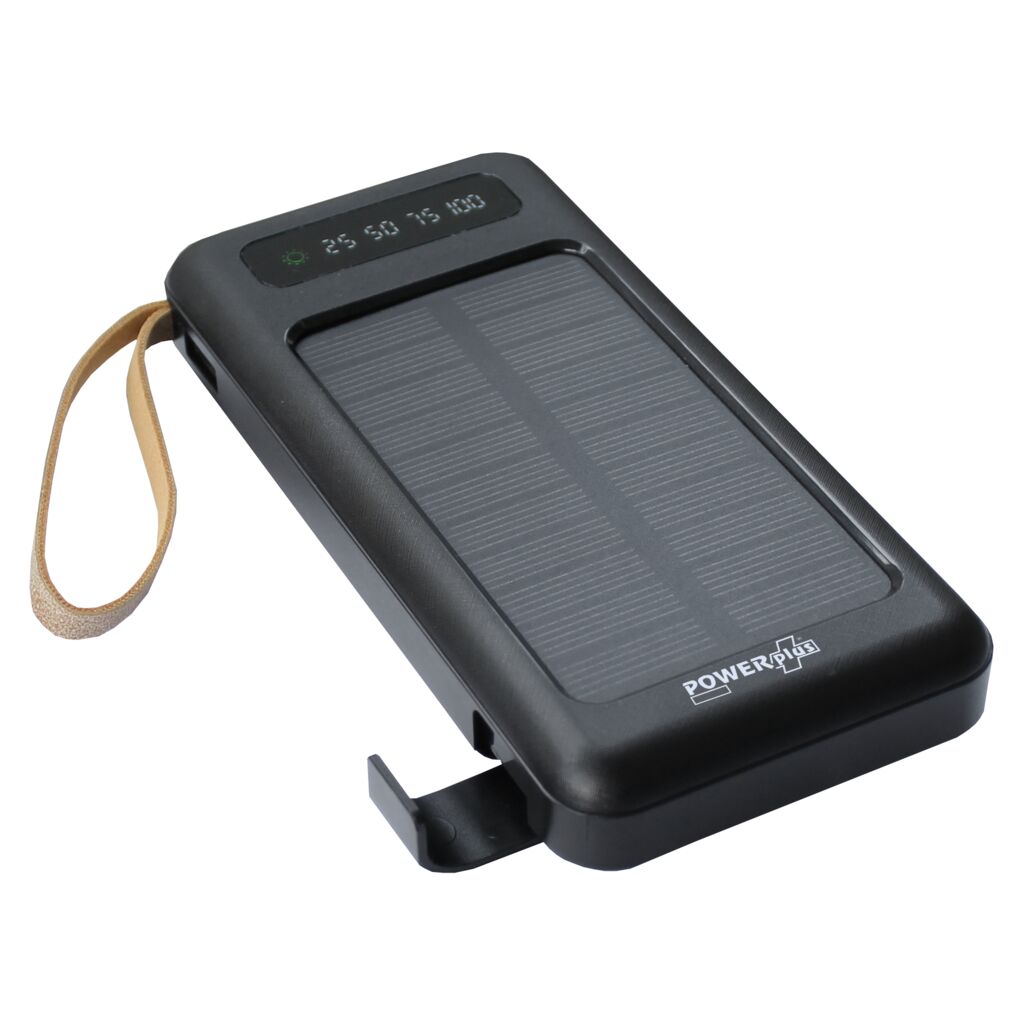 Solar Charger Powerbank 10000mAh POWERplus Manta Portable (Image 1 of 10) - POWERplus Manta 10000mAh Solar Power Bank - Built-in 4in1 Cables, Flashlight, Stand 

 Say goodbye. Keywords: bag, cotton. SKU: 8717853706141 POWERplus Manta