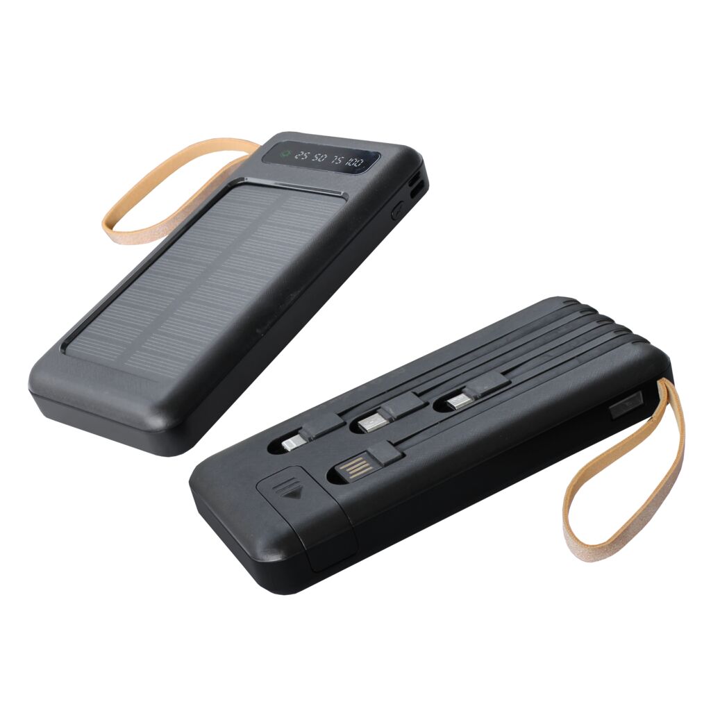 Solar Charger Powerbank 10000mAh POWERplus Manta Portable (Image 8 of 10) - POWERplus Manta 10000mAh Solar Power Bank - Built-in 4in1 Cables, Flashlight, Stand 

 Say goodbye. Keywords: bag, cotton. SKU: 8717853706141 POWERplus Manta