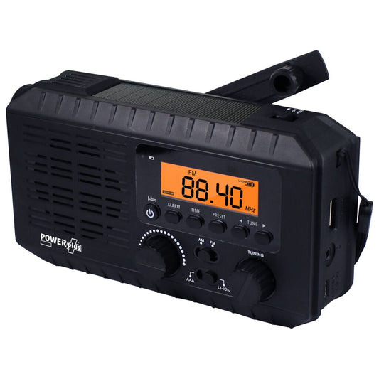 AM/FM Radio Dynamo Solar POWERplus Ox Flashlight Powerbank Emergency