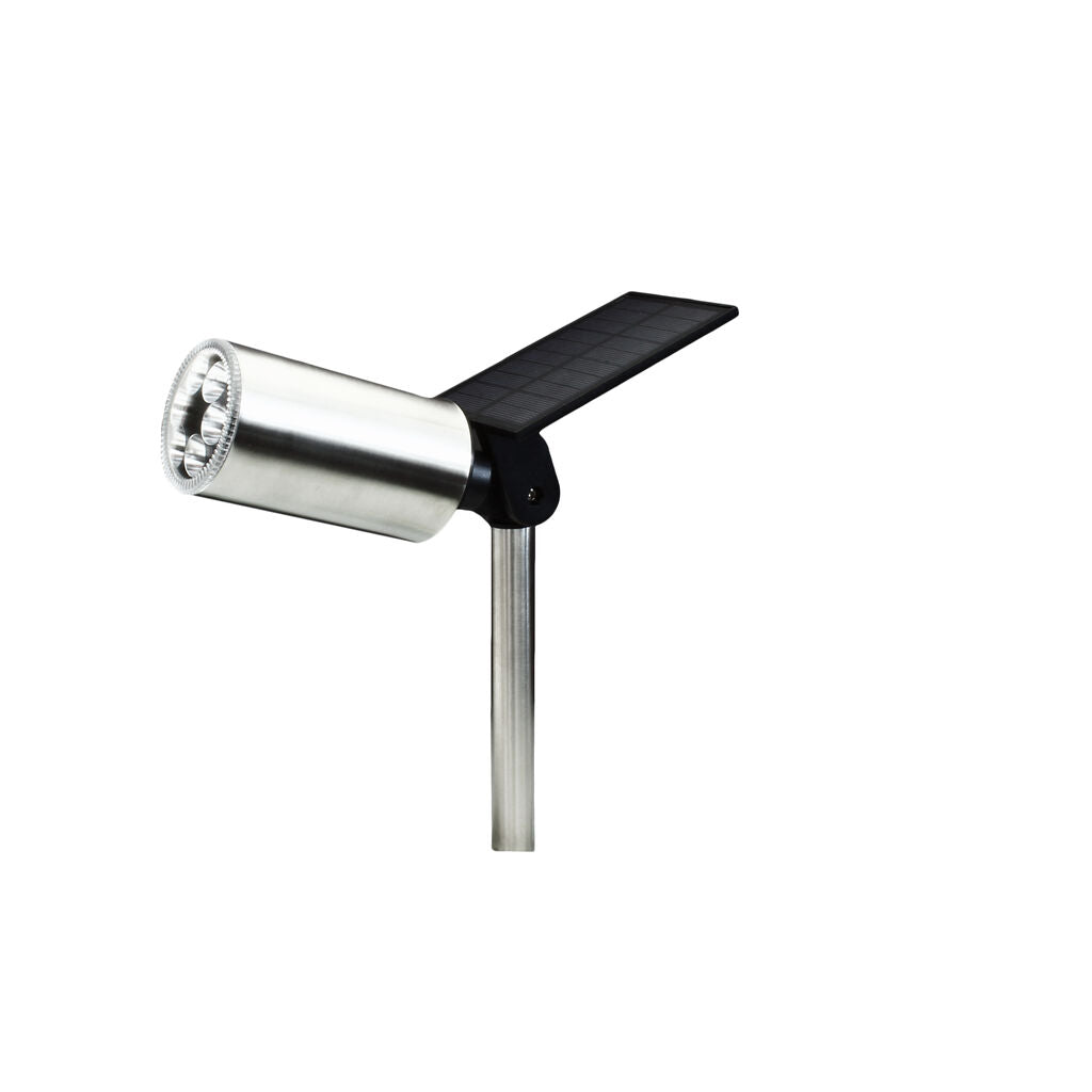 Solar Garden Spotlight 6 LED POWERplus Swan Adjustable (Image 6 of 10) - POWERplus Swan Solar LED Spotlight - Stainless Steel, Warm White Light, IP44 

 Do you want to emph. Keywords: garden, LED. SKU: 8717853705366 POWERplus Swan