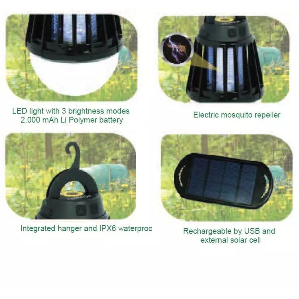 Portable Solar LED Lantern Mosquito Repellent POWERplus Mosquito