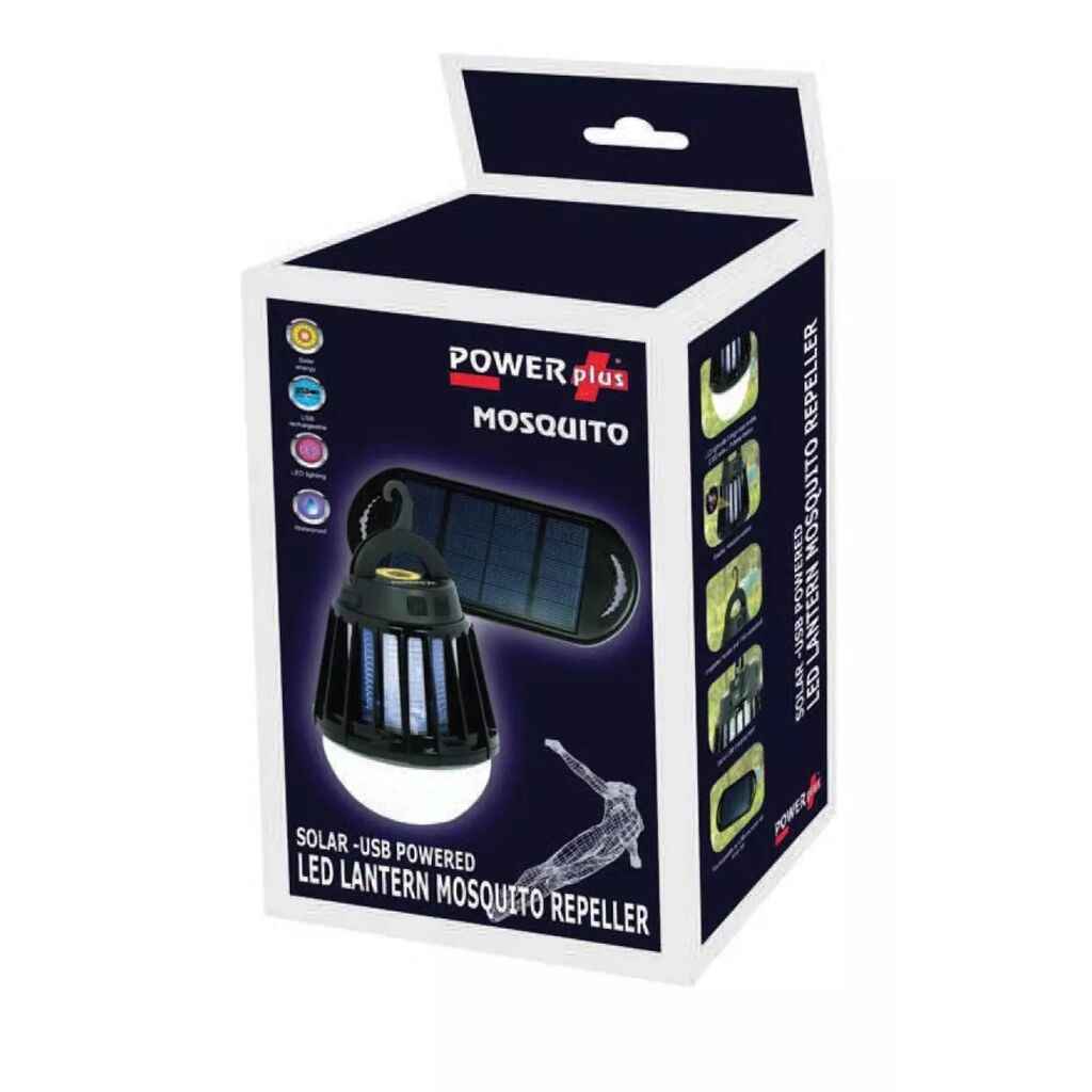 POWERplus Mosquito Solar Camping Lantern – LED Light & UV Insect Killer, IPX6