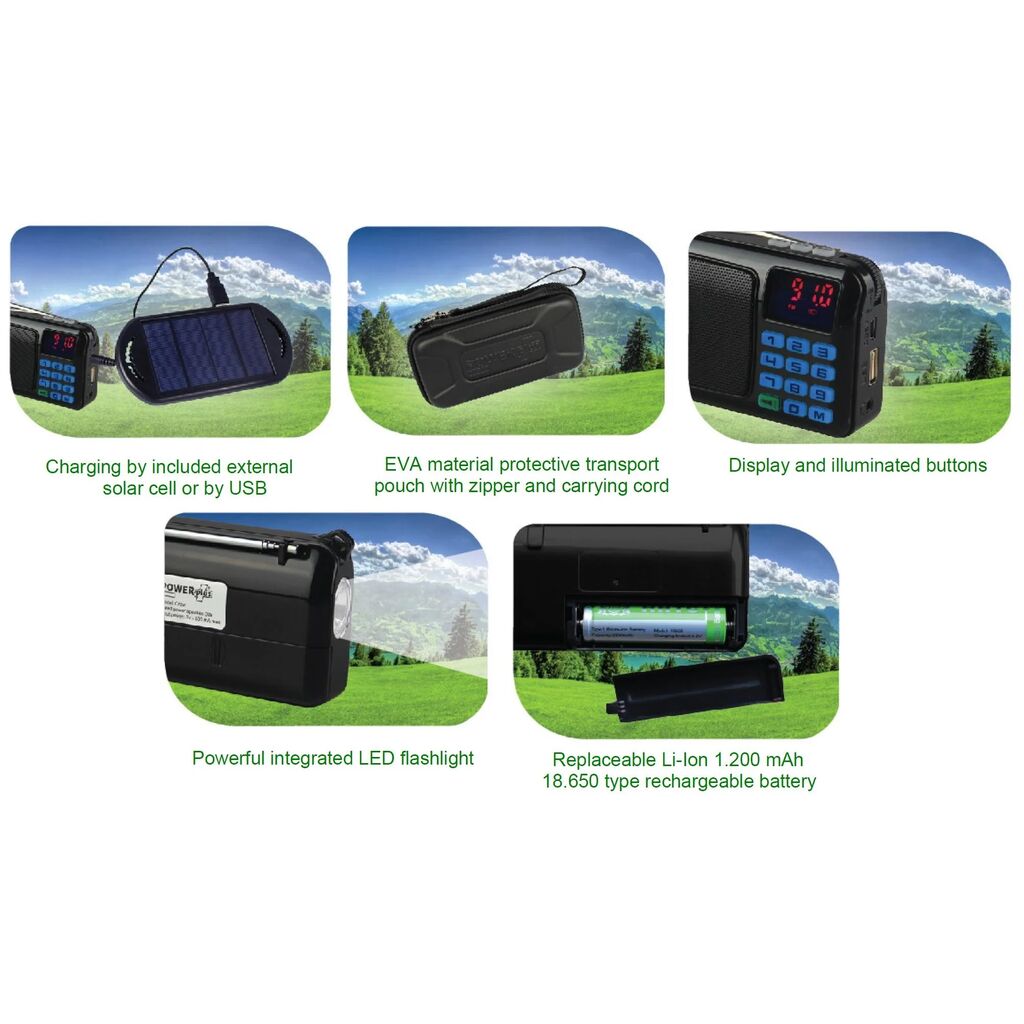 Solar FM Radio and MP3 Player POWERplus Crow Portable