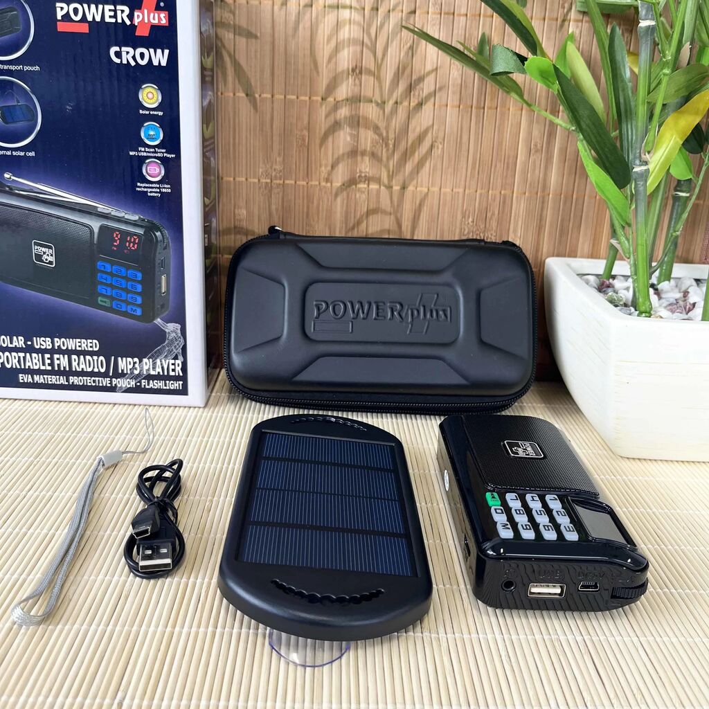 Solar FM Radio and MP3 Player POWERplus Crow Portable