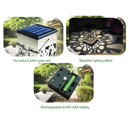 Solar LED Flame Lamp POWERplus Ferret Stainless Steel Garden