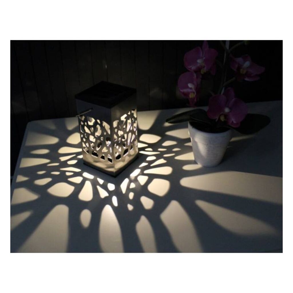 Solar LED Flame Lamp POWERplus Ferret Stainless Steel Garden