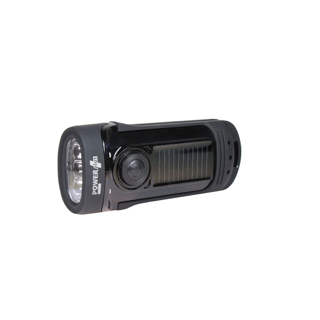 POWERplus Barracuda Solar and Dynamo Flashlight Waterproof (Image 1 of 4) - Be ready for anything with an absolute HIT - the powerful, waterproof POWERplus® Barracuda LED. Keywords: dynamo, flashlight, LED. SKU: 8717853700927 POWERplus Barracuda