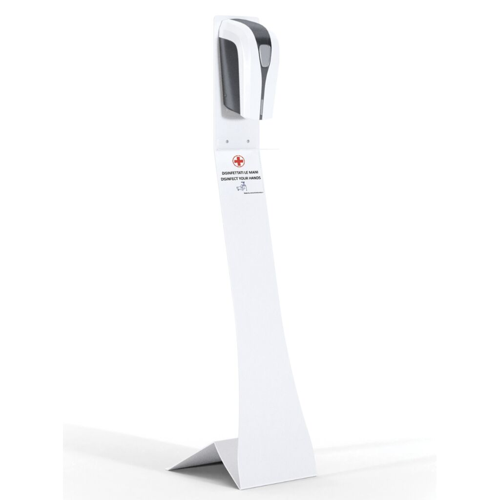 Stand with Disinfectant Liquid Dispenser and STAND UP Basket