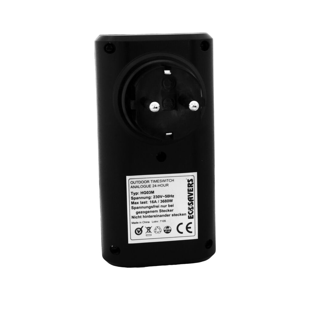 EcoSavers Weatherproof Outdoor Socket with Analog Timer