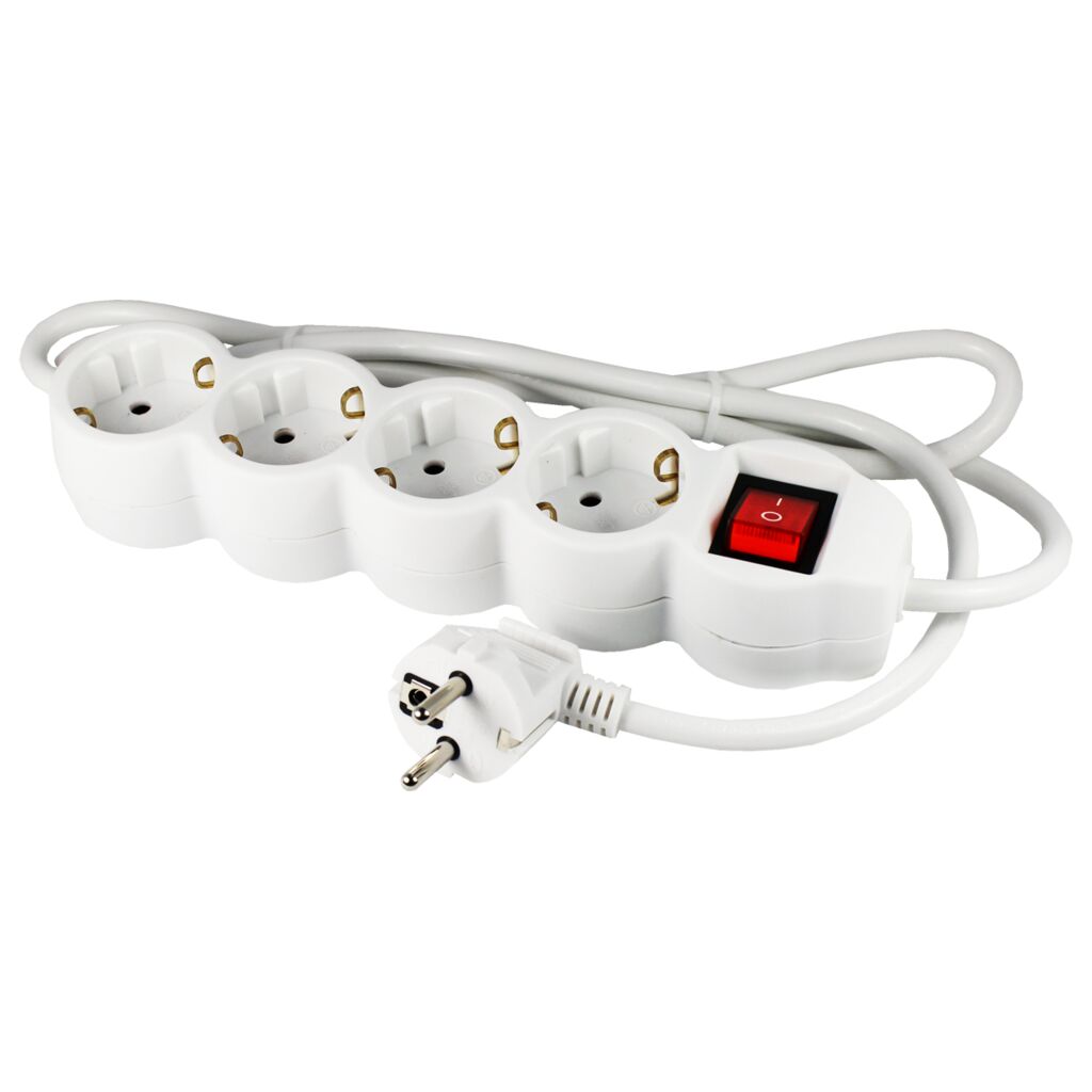 Power Strip 4 Sockets with EcoSavers Safety Switch (Image 1 of 5) - EcoSavers Power Strip with Foot Switch (4 Sockets, Schuko) 

 Are you fed up with the tangle of cab. Keywords: door, doorbell. SKU: 8717853705779 EcoSavers Socket Strip 4-Ports