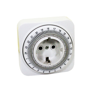 Analog Timer for EcoSavers Simple Socket, Type C and E (Image 1 of 5) - EcoSavers 24h Mechanical Timer - Analog Socket Timer (Schuko) 

 Are you looking for a simple, reli. Keywords: energy meter, power meter. SKU: 8717853705632 Timeswitch Analogue French Plug