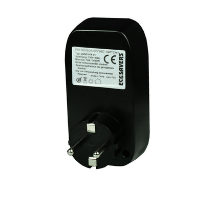 Socket with EcoSavers PIR Motion Sensor, Automatic Switch