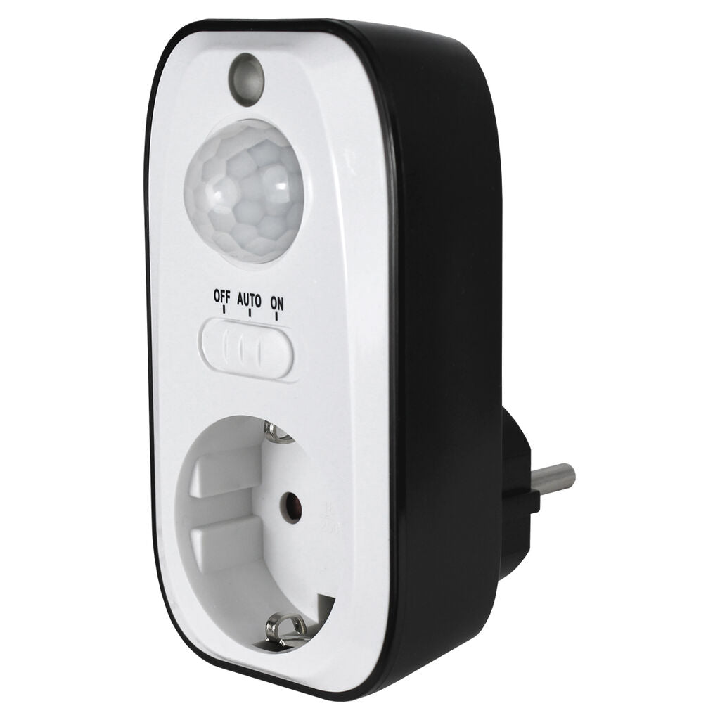 Socket with EcoSavers PIR Motion Sensor, Automatic Switch (Image 1 of 6) - Socket with EcoSavers PIR Motion Sensor - Automatic Control of 230V Devices 

 Do you forget to tur. Keywords: energy meter, power meter. SKU: 8717853705533 Ecosavers Sensor Socket PIR