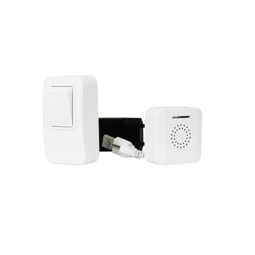 EcoSavers Kinetic Wireless Doorbell Without Batteries (Image 1 of 3) - EcoSavers Battery-Free Doorbell - Powered by Kinetic Energy! (Wireless) 

 Tired of constantly reme. Keywords: LED, light. SKU: EcoSavers Kinetic Energy Powered Wireless Doorbell