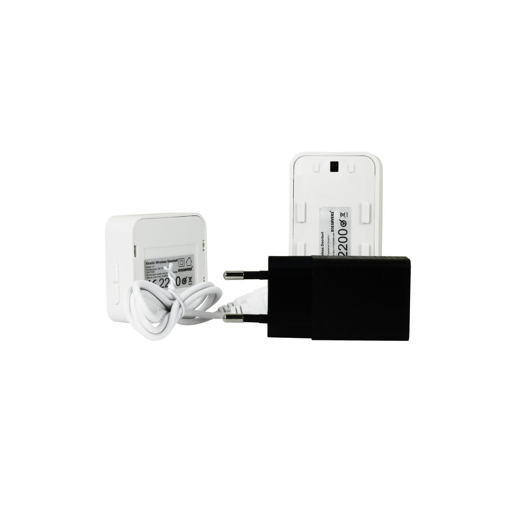 EcoSavers Kinetic Wireless Doorbell Without Batteries (Image 2 of 3) - EcoSavers Battery-Free Doorbell - Powered by Kinetic Energy! (Wireless) 

 Tired of constantly reme. Keywords: LED, light. SKU: EcoSavers Kinetic Energy Powered Wireless Doorbell