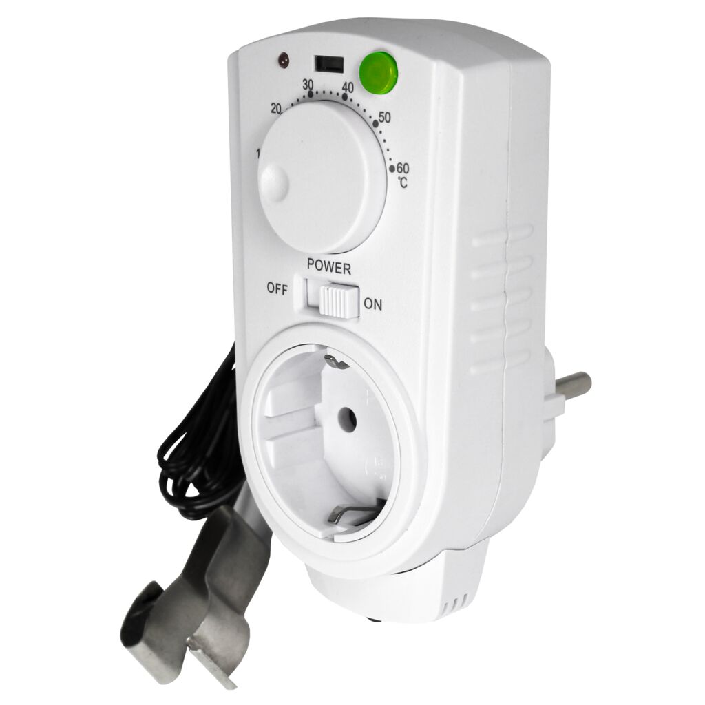EcoSavers Thermo Switch Socket Thermostat Underfloor Heating (Image 1 of 5) - Intelligent EcoSavers Thermo Switch (Thermostat for Socket) 

 Does your underfloor or radiator hea. Keywords: heating, heatingsaver. SKU: 8717853705472 EcoSavers Thermo Switch
