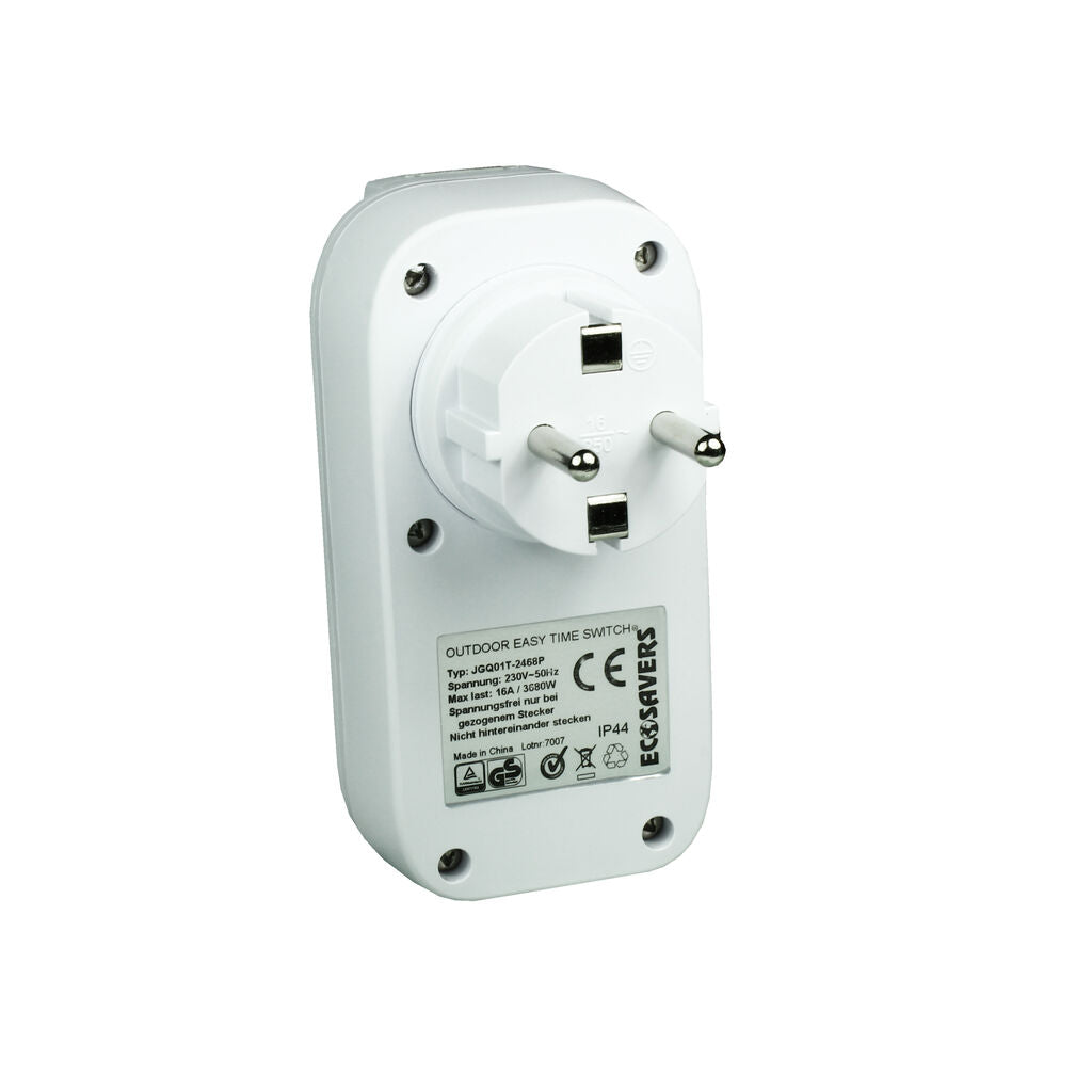 External Socket Timer Analog EcoSavers Light Sensor (Image 4 of 4) - EcoSavers Easy Timer External Timer - Twilight Sensor, IP44 (Schuko) 

 Do you want to easily autom. Keywords: heating, heatingsaver. SKU: 8717853705427 EcoSavers Outdoor Easy Timeswitch
