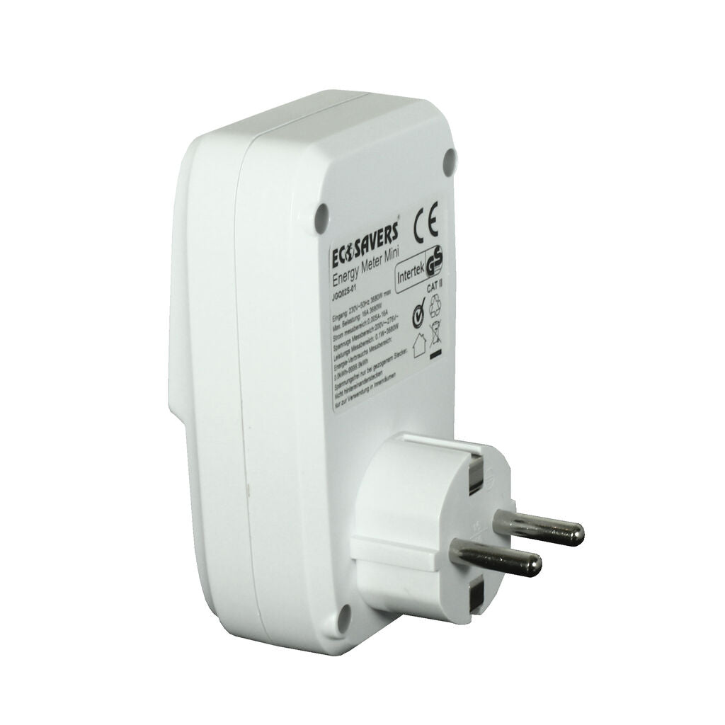 EcoSavers Energy Meter Mini Plug Type F Compact (Image 3 of 4) - EcoSavers Mini Electricity Meter (Wattmeter for Socket, Schuko) 

 Do you want to gain real control. Keywords: lampka, LED, light, nightlight. SKU: 8717853704543 EcoSavers Energy Meter Mini