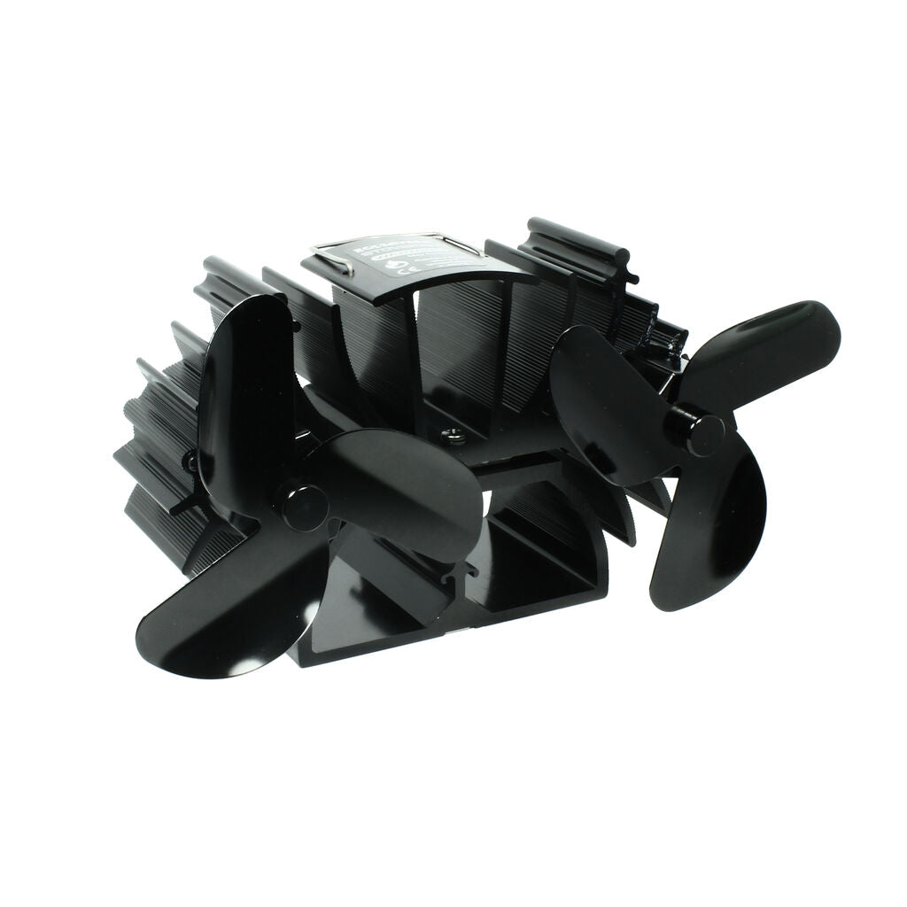 EcoSavers Stovefan Twin Unpowered Fireplace Fan (Image 3 of 4) - Maximize the efficiency of your stove and spread pleasant warmth throughout the room! The EcoSa. Keywords: hourglass, shower, showertimer. SKU: 8717853704772 EcoSavers Stovefan Twin