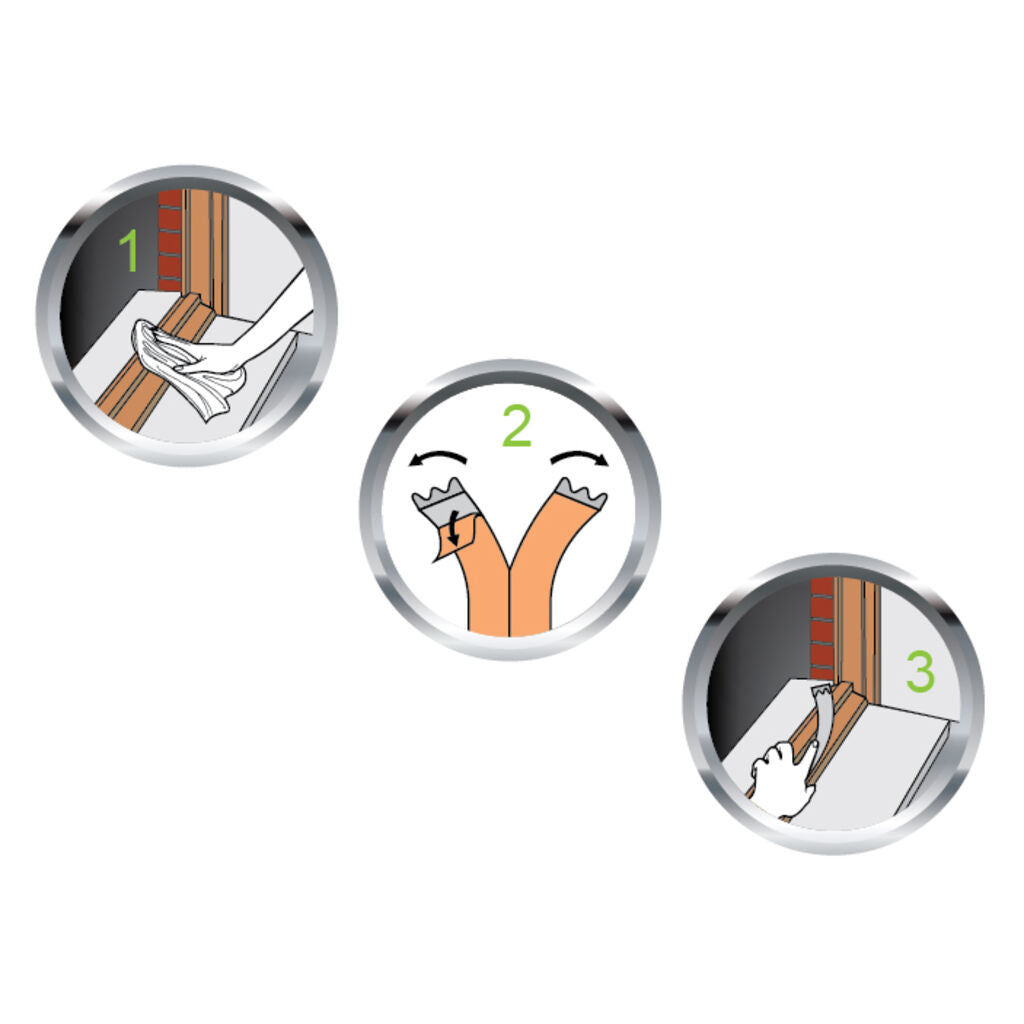 EcoSavers E-Shape Self-Adhesive Seal for Windows/Doors (Image 3 of 6) - Do you feel cold breezes at your windows or doors? Effectively seal small gaps and save on heati. Keywords: excluder, heat, heatingsaver, heatsaver. SKU: 8717853703249 Ecosavers Draught Excluder E
