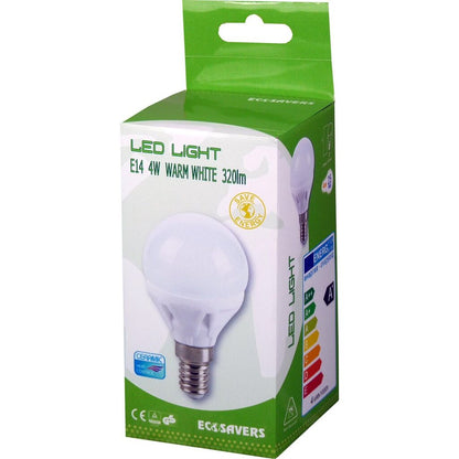 LED Ball Bulb E14 4W EcoSavers MiniGlobe Economical