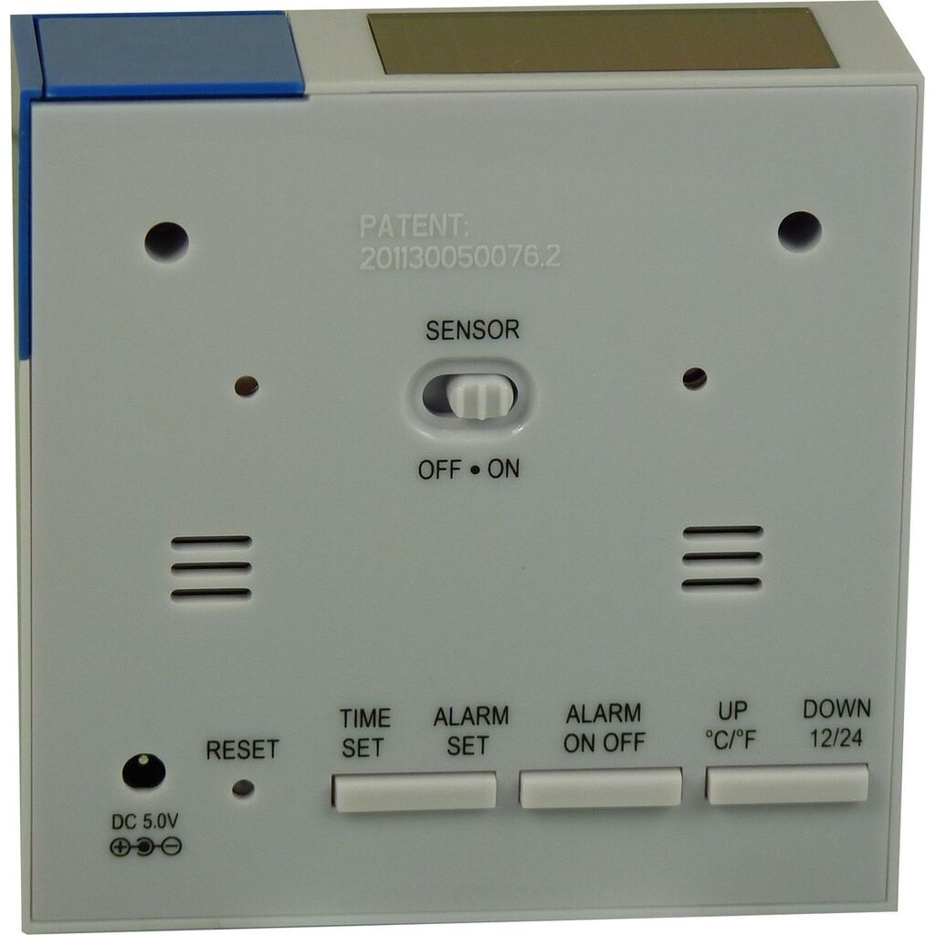 Solar Clock Alarm Clock Thermometer POWERplus Racoon Sound Activation (Image 3 of 4) - Everything you need on your desk in one ecological device! POWERplus® Racoon is a multifunction. Keywords: energy, energy meter, energy-saving, energysaving, LED. SKU: PP-Racoon