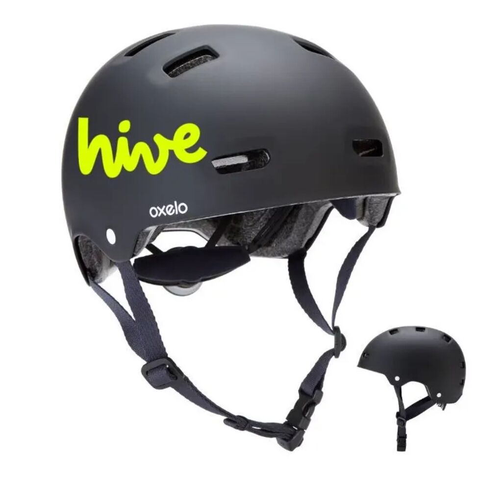 Oxelo Bicycle Helmet Size M Limited Edition Hive (Image 3 of 10) - Oxelo Helmet for Skateboard / Bike / Scooter - Limited Edition hive (Size M) 

 Stay completely saf. Keywords: helmet. SKU: hive-helmet