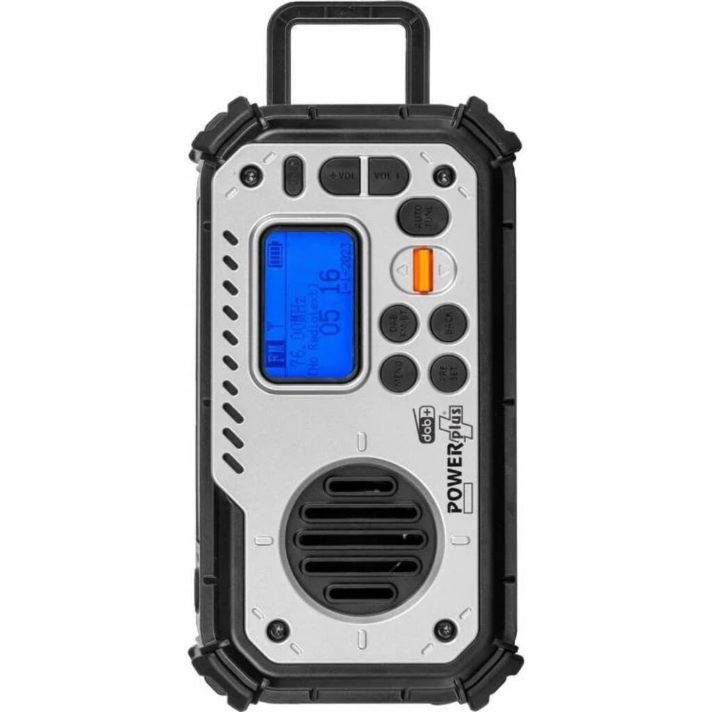 Solar Radio DAB+/FM Speaker Powerbank Flashlight Clock POWERplus Bison (Image 3 of 6) - DAB+/FM POWERplus Bison Emergency Radio - Solar, Dynamo, USB, Bluetooth, Powerbank, Flashlight, SOS. Keywords: bag, cotton. SKU: 8717853706127 POWERplus Bison