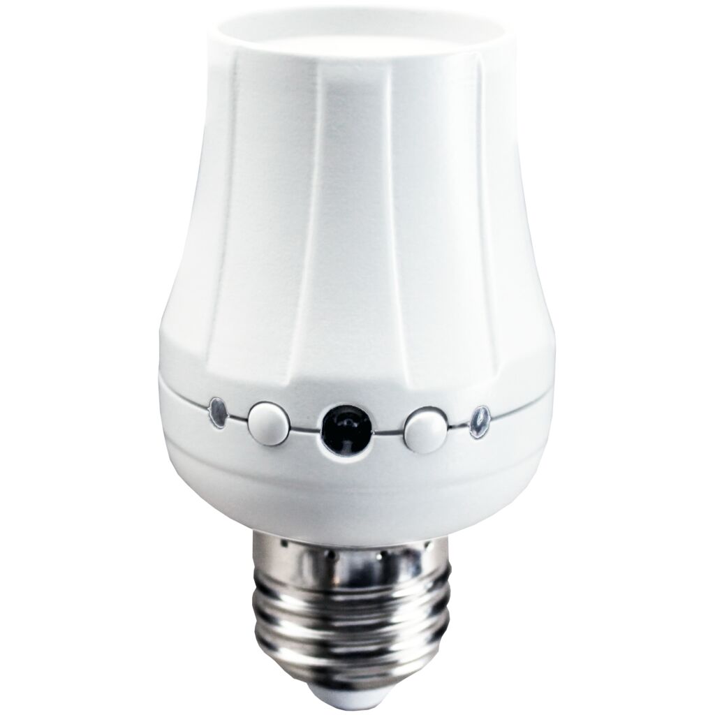 E27 Bulb Holder with Twilight Sensor EcoSavers Automatic Light (Image 1 of 2) - E27 EcoSavers Intelligent Lamp Holder with Twilight Sensor and Timer (3 Modes) 

 Do you want your. Keywords: lampka, LED, light, nightlight. SKU: 8717853706264 EcoSavers Daylight Sensor Lampbase E